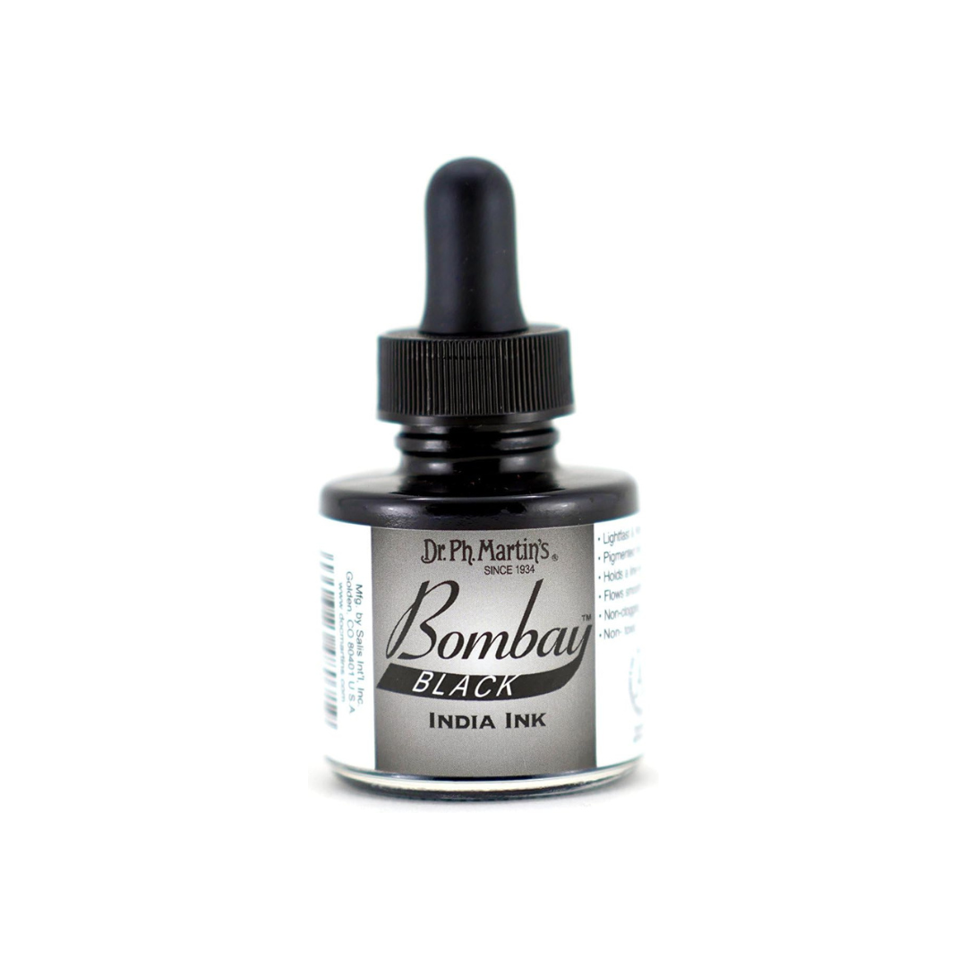 Dr. Ph. Martin's Bombay India (7BY) Ink Bottle, 1.0 oz, Black