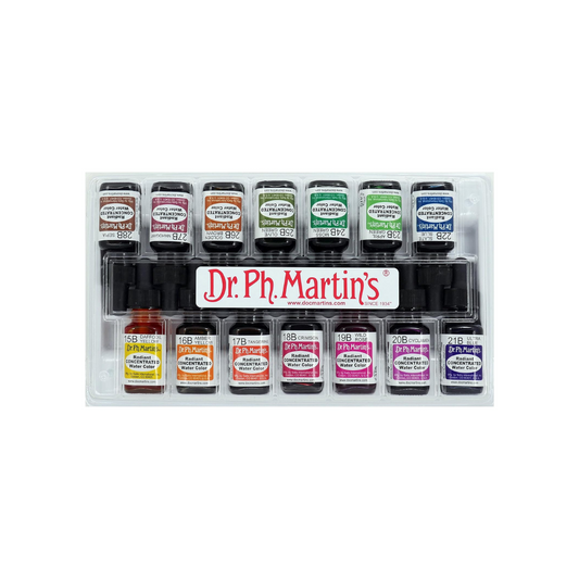 Dr. Ph. Martin's Radiant Concentrated Water Color, 0.5 oz, Set of 14 (Set B)